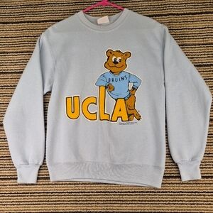 UCLA Bruins Collegiate‎ Mascot Light Blue Vintage Crewneck Sweatshirt Large VTG